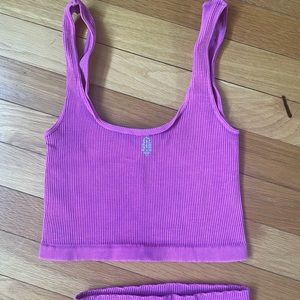 Free people good karma set. Small. Pink